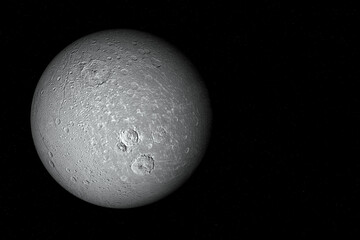 Dione, the moon of Saturn - Solar System © BreizhAtao