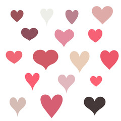 Painted set heart transparent background