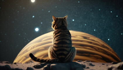 Cat on Jupiter moon