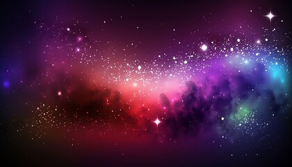 Illustration Modern Abstract Digital Design with Sparkling Star Universe and Illuminated Magic Particles: Social Media, Technology, and Website Backgrounds