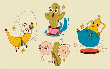 Sporty Fruit Stickers