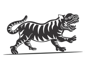 Fototapeta na wymiar Vector tiger animal silhouette