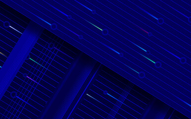 Abstract neon light lines background illustration