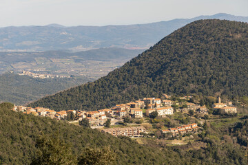 Fototapeta na wymiar Italy Tuscany Tirli, view of the village surrounded by the Mediterranean vegetation