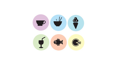 food and drinks icon vector image healthy life 