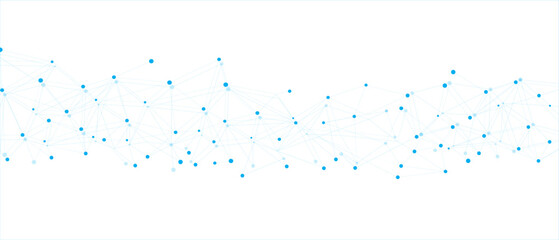 Blue network. Abstract connection on white background. Network technology background with dots and lines for desktop. Ai system background. Abstract concept. Line background, network technology