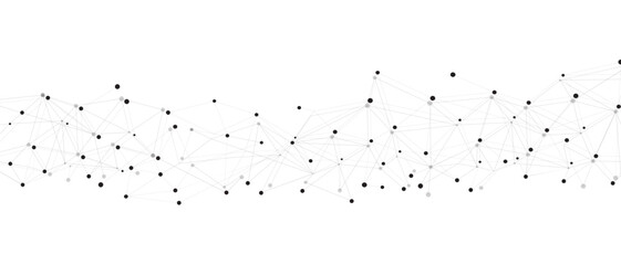 Black network. Abstract connection on white background. Network technology background with dots and lines for desktop. Ai system background. Abstract concept. Line background, network technology