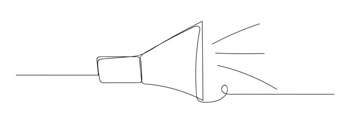 Continuous line drawing of speaker vector illustration