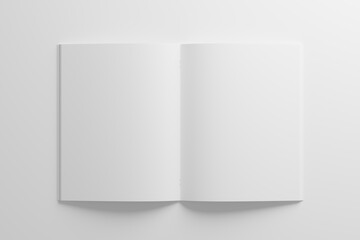 US Letter Brochure Catalog White Blank 3D Rendering Mockup