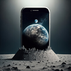 phone on the moon