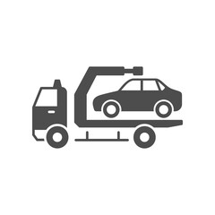 Car evacuation service glyph icon