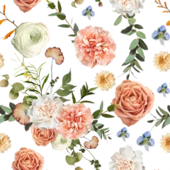 Abwaschbare Fototapete Delicate floral pattern © vanilnoe_nebo