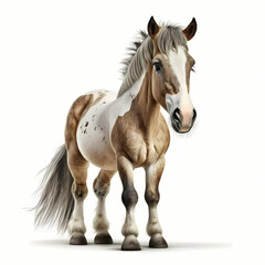 Obraz na płótnie Canvas Horse Animal Isolated White