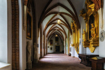 Interior of church of St. Francis of Assisi , Krakow, Poland