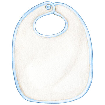 Watercolor baby bib illustration