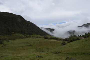 clouds over the mountains