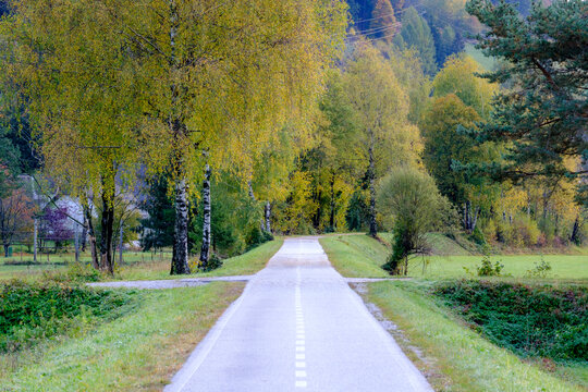 Cycling road in Kranjska Gora