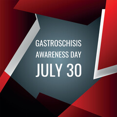Gastroschisis Awareness Day is observed every year on July 30, it is a birth defect of the abdominal (belly) wall. Vector illustration.