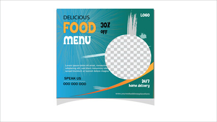 social media food design template