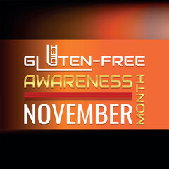 Fototapeta premium Gluten-Free Diet Awareness Month. Geometric design suitable for greeting card poster and banner