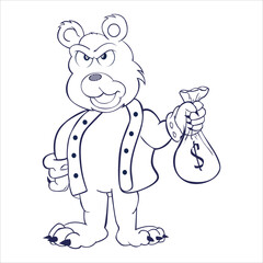 bear line art