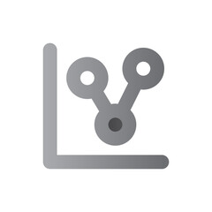 analytics two tone gradient icon