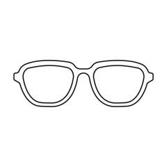 Sunglass vector icon.Outline vector icon isolated on white background sunglass.