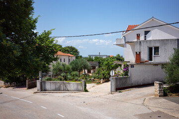 street in the old town near Zadar Croatia