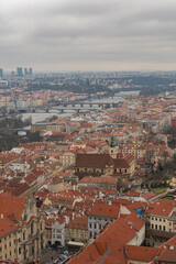 Obraz premium Panoramic aerial views of the city of prague