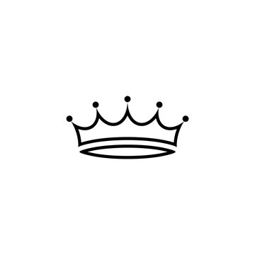 Crown flat vector icon. Leader flat vector icon