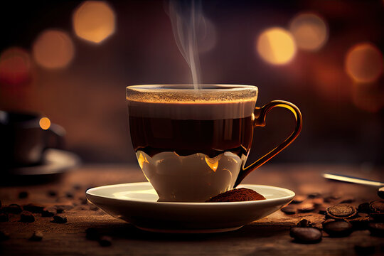 Aromatic arabica rabusta coffee cup Generated AI