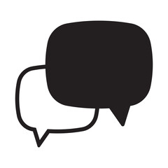 Naklejka premium Chat icon vector isolated element. Talk bubble speech sign. Blank bubble vector icon. Message vector icon.