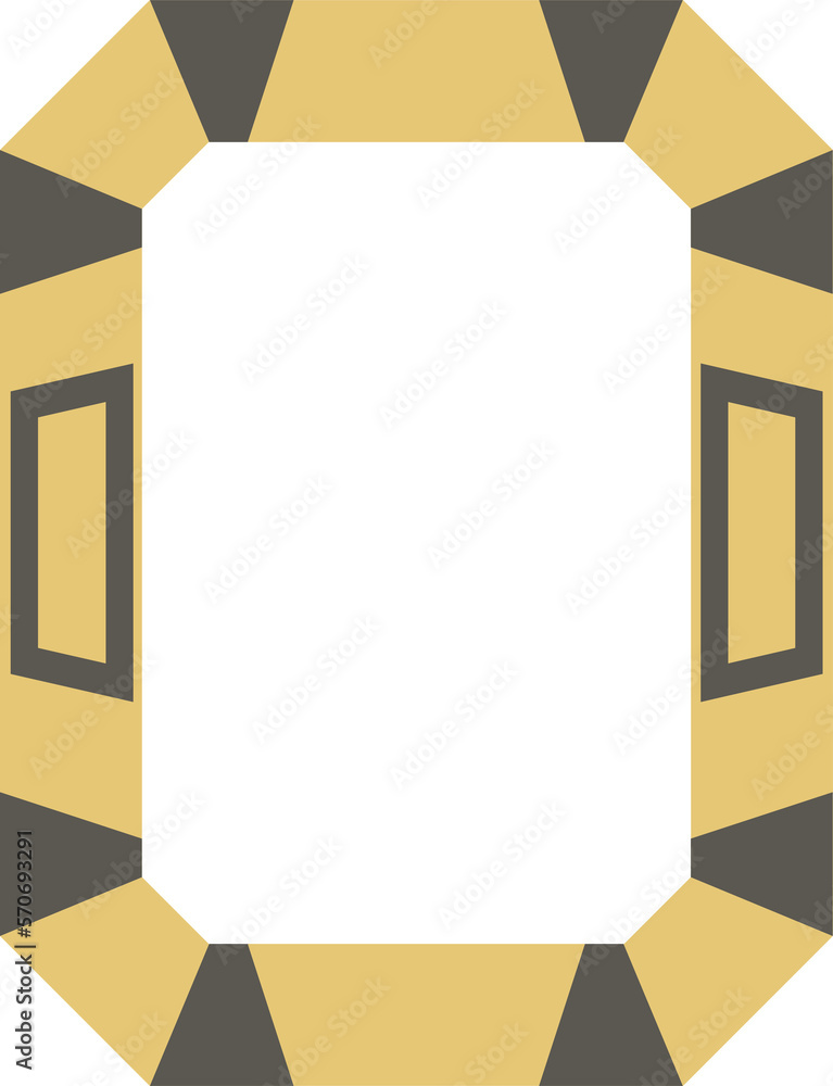 Poster colorful modern frame design. flat colorful border, abstract shape. empty space for your image, pict
