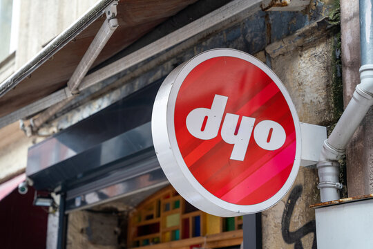 Istanbul, Turkey - February 10, 2023: DYO paint company logo. DYO Boya is an İzmir, Turkey based company.