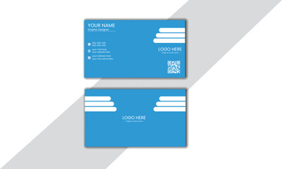 Minimal Mockup Modern  - Creative and Clean  Template. Modern presentation card with company logo. Vector business card  for  personal use.
