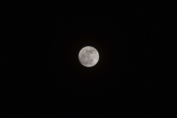 Naklejka na ściany i meble Full moon in night sky