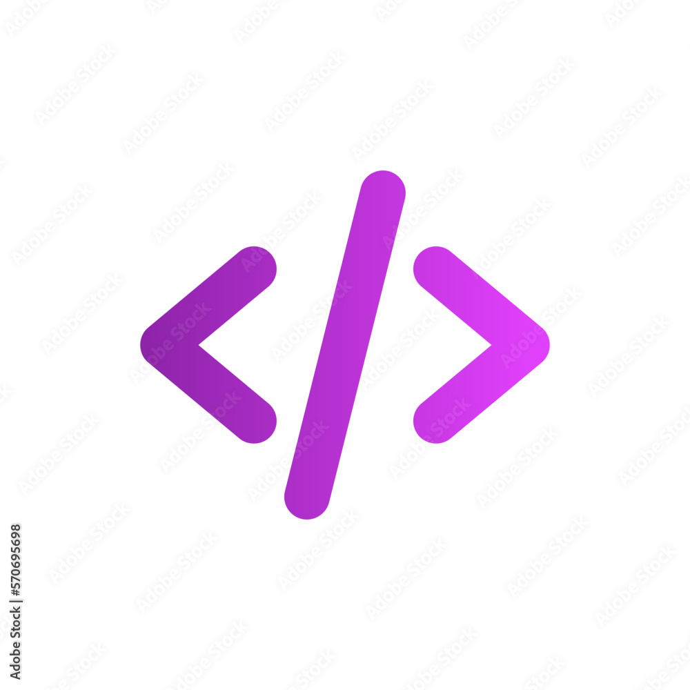 Wall mural coding gradient icon