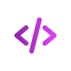 Obraz premium coding gradient icon