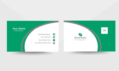Professional modern double sided  business card design template. Flat range business card animation.