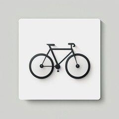Simple minimalist icon, generative ai, bicycle