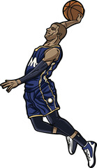basketball player action illustration clip art collection 