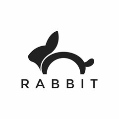 Rabbit logo template vector icon symbol illustration