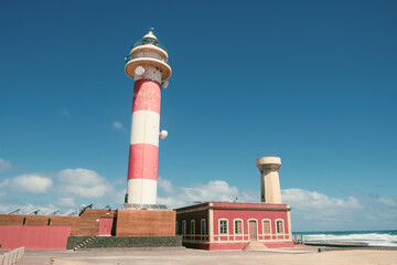 Toston Lighthouse in El Cotillo, Fuerteventura, Canary Islands