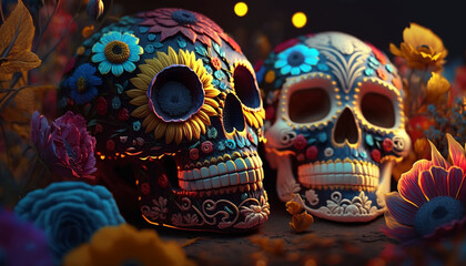 Day of the dead decoration