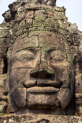 Fototapeta na wymiar Stone Face at Angkor Wat