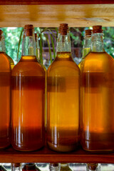 Brazilian drink, bottles of cachaca