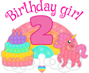 Birthday Girl Pop It