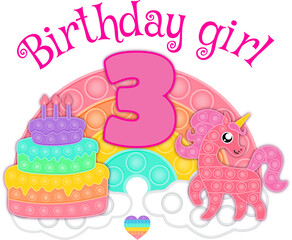 Birthday Girl Pop It