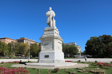 The Camillo Benso Count of Cavour in Ancona at Piazza Camillo Benso di Cavour, Italy 