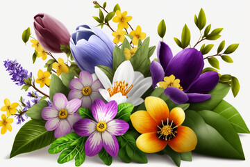 Obraz na płótnie Canvas spring flowers Generative AI Digital Illustration Part#110223